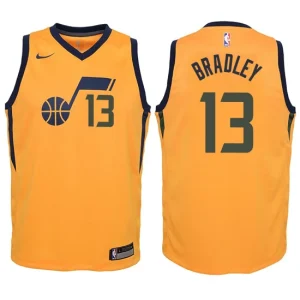 Youth Utah Jazz 13 Tony Bradley Yellow Swingman Jersey - Statement Edition