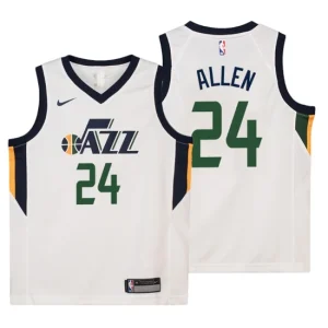 Youth Utah Jazz 24 Grayson Allen Association White Swingman Jersey