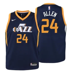 Youth Utah Jazz 24 Grayson Allen Icon Edition Navy Swingman Jersey