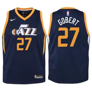 Youth Utah Jazz 27 Rudy Gobert Navy Swingman Jersey-Icon Edition