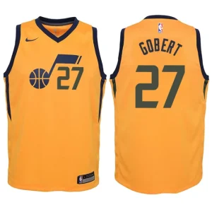 Youth Utah Jazz 27 Rudy Gobert Yellow Swingman Jersey - Statement Edition