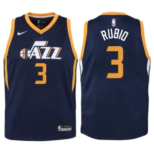 Youth Utah Jazz 3 Ricky Rubio Navy Swingman Jersey-Icon Edition