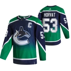 Youth Vancouver Canucks Bo Horvat 53 2022 Reverse Retro Green Authentic