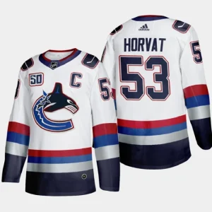 Youth Vancouver Canucks Bo Horvat 53 Throwback White 2000s Vintage Authentic Player