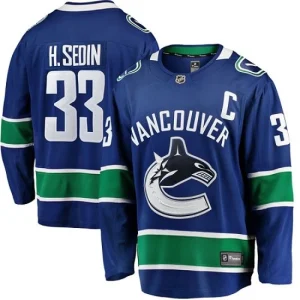 Youth Vancouver Canucks Henrik Sedin 33 Breakaway Blue Fanatics Branded Home