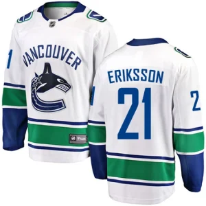 Youth Vancouver Canucks Loui Eriksson 21 Breakaway White Fanatics Branded Away