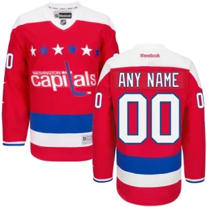 Youth Washington Capitals Customized Reebok Third Red Authentic