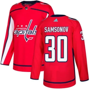 Youth Washington Capitals Ilya Samsonov 30 Authentic Red Home