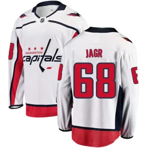 Youth Washington Capitals Jaromir Jagr 68 Breakaway White Fanatics Branded Away