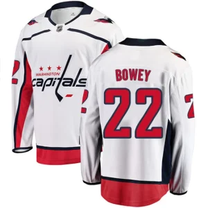 Youth Washington Capitals Madison Bowey 22 Breakaway White Fanatics Branded Away