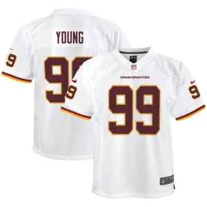 Youth Washington Football Team Chase Young Nike White Game Jersey