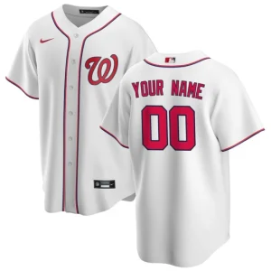 Youth Washington Nationals Nike White Home Custom Jersey