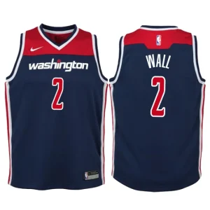 Youth Washington Wizards 2 John Wall Navy Swingman Jersey-Statement Edition