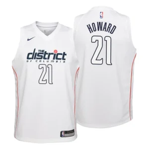 Youth Washington Wizards 21 Dwight Howard City Edition White Swingman Jersey