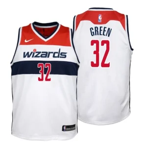 Youth Washington Wizards 32 Jeff Green Association White Swingman Jersey