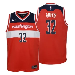 Youth Washington Wizards 32 Jeff Green Icon Edition Red Swingman Jersey