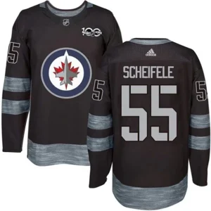 Youth Winnipeg Jets Mark Scheifele 55 1917-2017 100th Anniversary Black Authentic