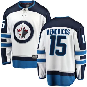 Youth Winnipeg Jets Matt Hendricks 15 Breakaway White Fanatics Branded Away