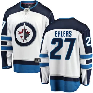 Youth Winnipeg Jets Nikolaj Ehlers 27 Breakaway White Fanatics Branded Away