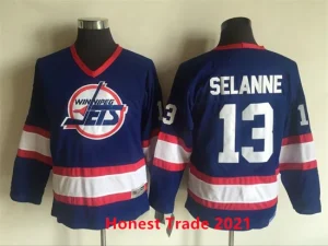 Youth Winnipeg Jets Retro Selanne 13 Blue